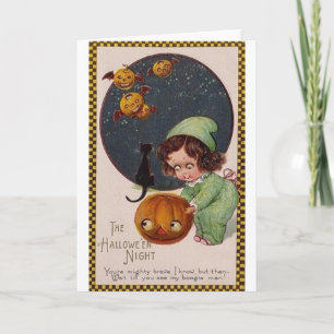 Vintage Halloween-Grußkarte Karte