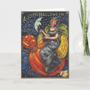 Vintage Halloween-Grußkarte Karte