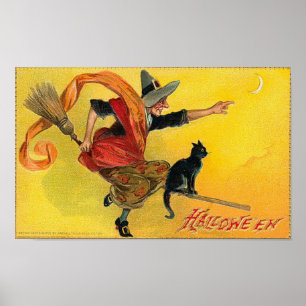 Vintage Halloween Grußkarten Klassische Poster