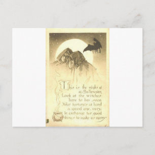 Vintage Halloween Grußkarten Klassische Poster Postkarte