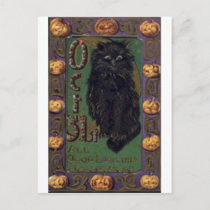 Vintage Halloween Grußkarten Klassische Poster Postkarte