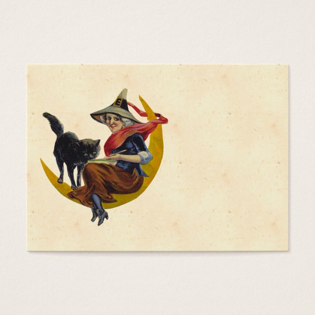 Vintage Halloween-Hexe (Vorderseite)