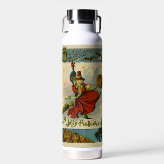 Vintage Halloween-Hexe Trinkflasche