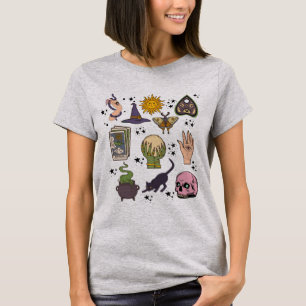 Vintage-Halloween-Hexen-Doodle T-Shirt