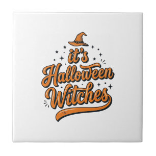 Vintage-Halloween-Hexen-Typografie-Shirt-Design_ Fliese