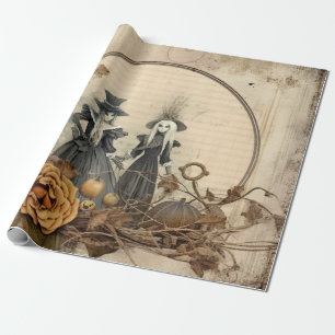 Vintage Halloween-Hexerei (12) Geschenkpapier