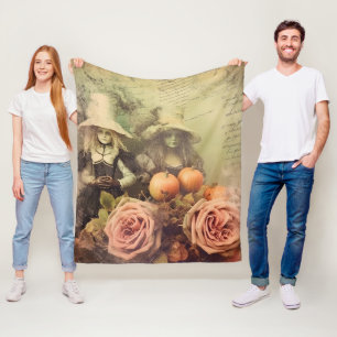 Vintage Halloween-Hexerei (1) Fleecedecke