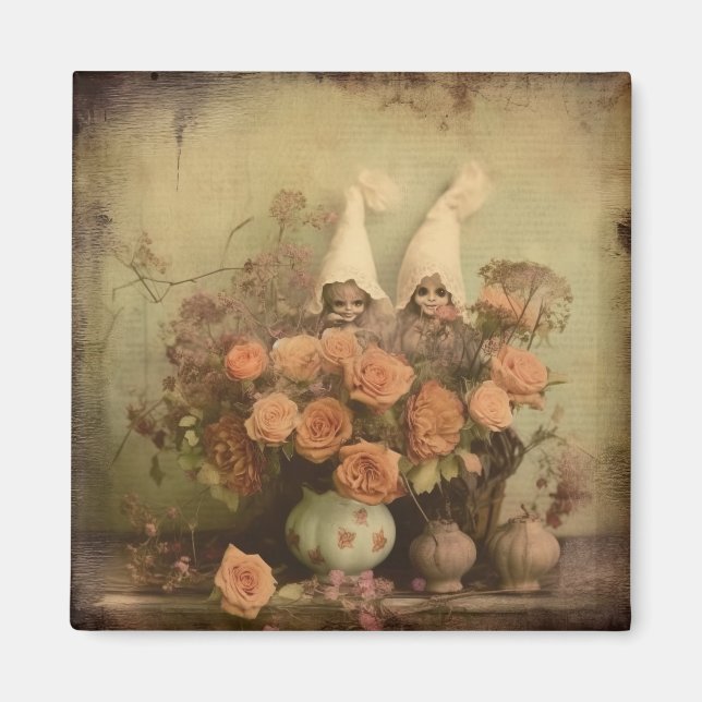 Vintage Halloween-Hexerei (2) Magnet (Vorne)
