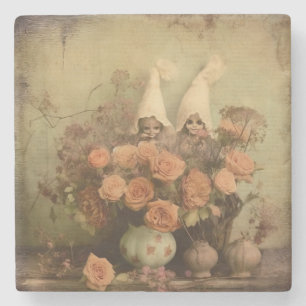 Vintage Halloween-Hexerei (2) Steinuntersetzer