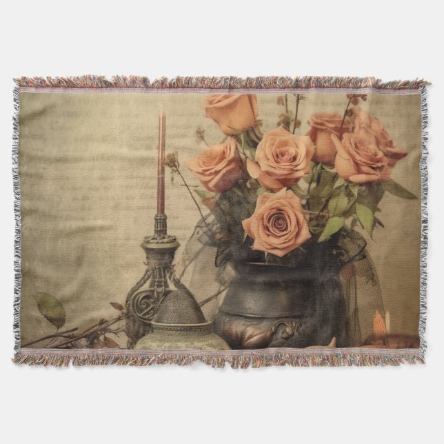 Vintage Halloween-Hexerei (4) Decke (Vorderseite)