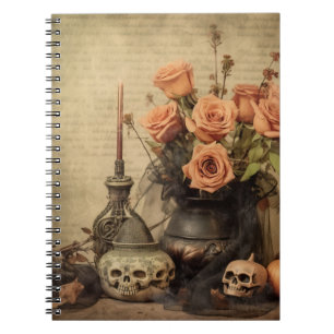 Vintage Halloween-Hexerei (4) Notizblock