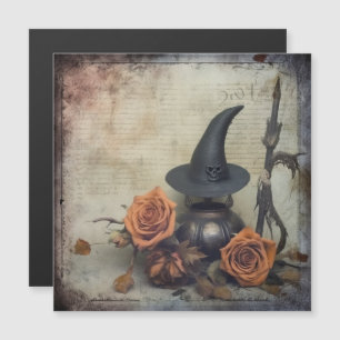 Vintage Halloween-Hexerei (8) Magnetkarte