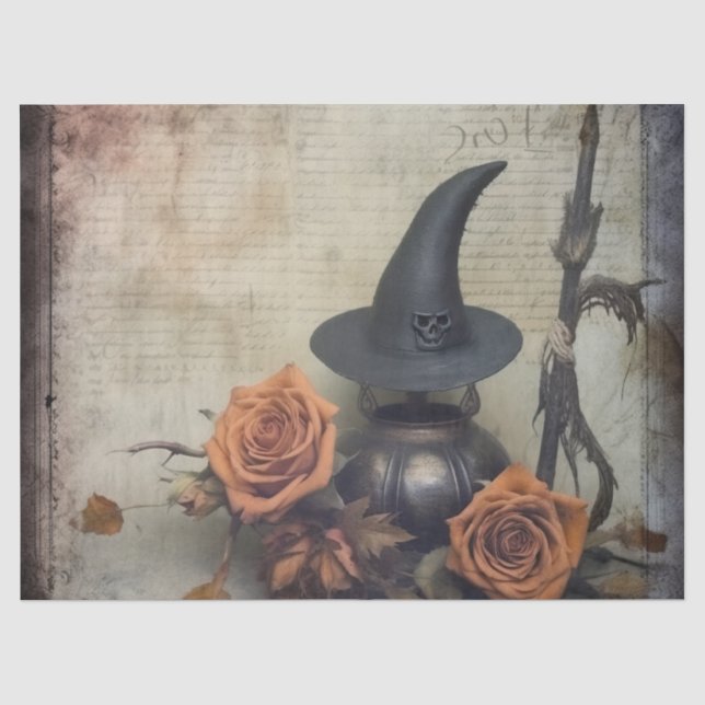 Vintage Halloween-Hexerei (8) Seidenpapier (Vorderseite)
