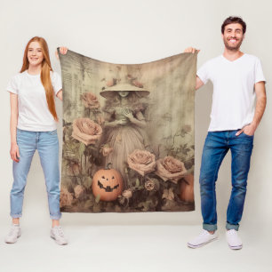 Vintage Halloween-Hexerei (9) Fleecedecke