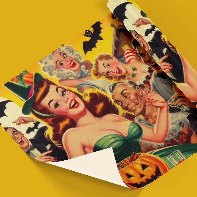 Vintage Halloween-Illustration Geschenkpapier (Von Creator hochgeladen)