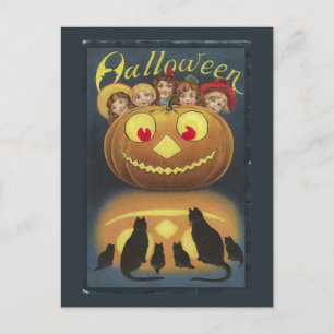 Vintage Halloween-Illustration Postkarte