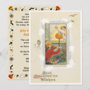 Vintage Halloween Jokes Halloween Einladung