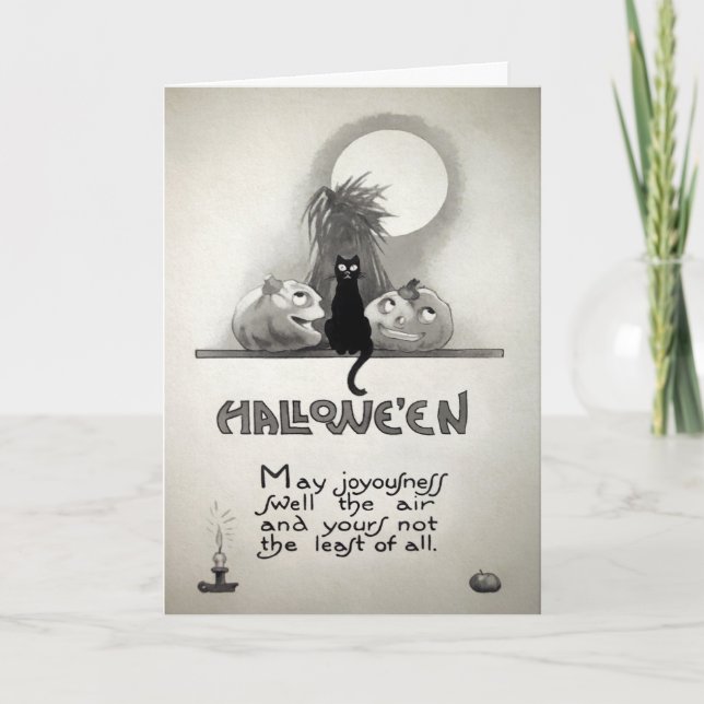 Vintage Halloween-Joyity-Karte Feiertagskarte (Vorderseite)