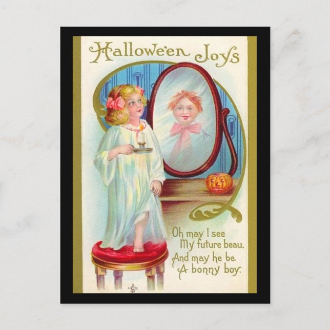 Vintage Halloween Joys Postkarte (Vorderseite)