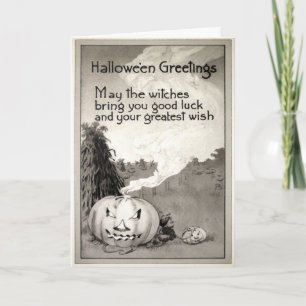 Vintage Halloween-Karte Feiertagskarte