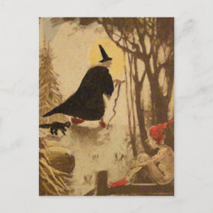 Vintage Halloween-Karte Postkarte