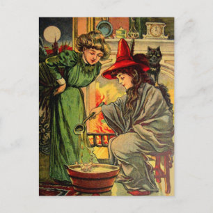 Vintage Halloween-Karte Postkarte