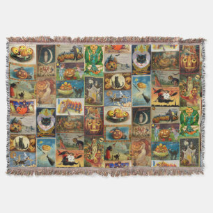 Vintage-Halloween-Karten-Collage Decke