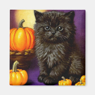 Vintage-Halloween-Kätzchen Magnet