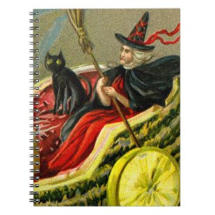 Vintage Halloween-Katzenjacke Notizblock