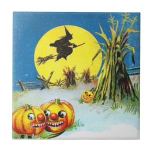 Vintage Halloween-Keramik Fliese