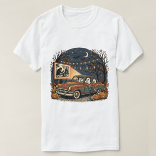 Vintage-Halloween-Klassiker-Auto Gruselige Filmnac T-Shirt