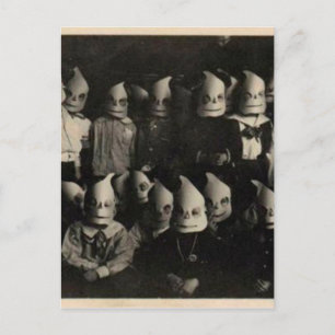 Vintage-Halloween-Kostümbild in Irland Postkarte
