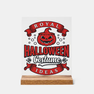 Vintage Halloween-Kostümideen Vektordesign_1 Acrylschild