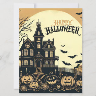 Vintage Halloween-Kunst Feiertagskarte