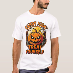 Vintage-Halloween-Kürbis-Behandle-Dich-Selbst-Shir T-Shirt