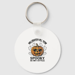 Vintage-Halloween-Kürbis-Geist-Gravur-Shirt_1 Schlüsselanhänger