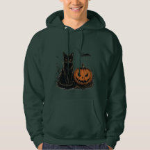 Vintage-Halloween-Kürbis-Grün-Hoodie