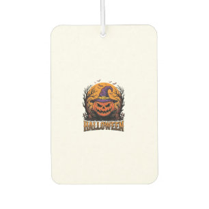 Vintage-Halloween-Kürbis-Hexenhut-Grafik_1 Autolufterfrischer