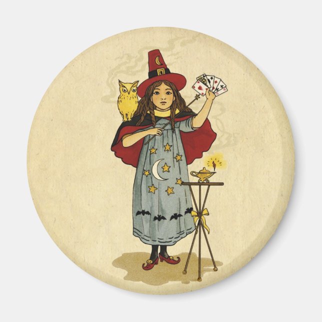 Vintage Halloween-Magie Magnet (Vorne)