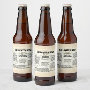 Vintage Halloween-News Bierflaschenetikett