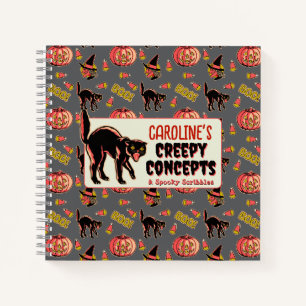 Vintage-Halloween-Notizbuch Notizbuch