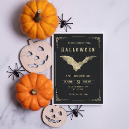 Vintage Halloween Party Flyer Template Einladung