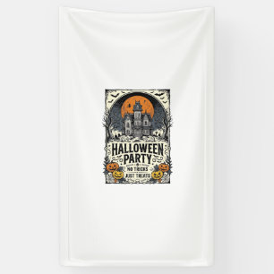 Vintage-Halloween-Party Keine Tricks, nur Leckerli Banner