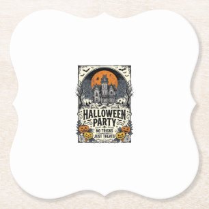 Vintage-Halloween-Party Keine Tricks, nur Leckerli Untersetzer
