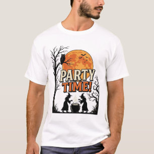 Vintage-Halloween-Party-Time-Hexenkessel-Shirt_ T-Shirt