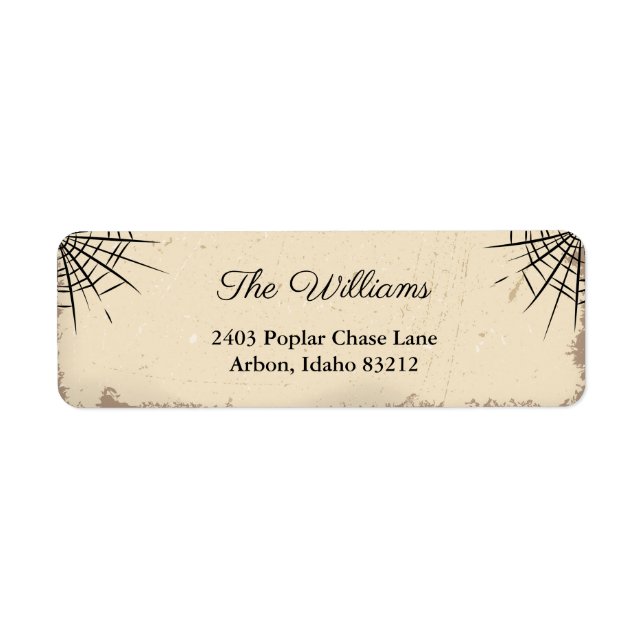 Vintage Halloween-Personalisierte Rücksendeadresse (Vorne)