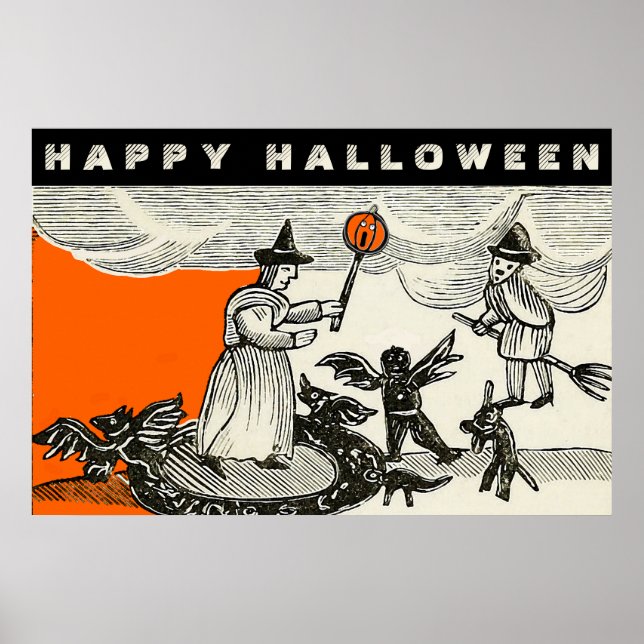 Vintage Halloween Poster (Vorne)
