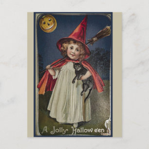 Vintage Halloween Postkarte