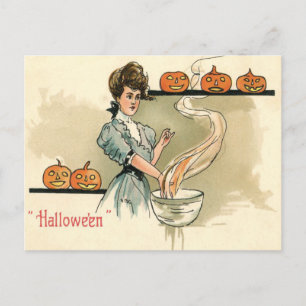Vintage Halloween Postkarte