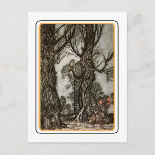Vintage Halloween Postkarte